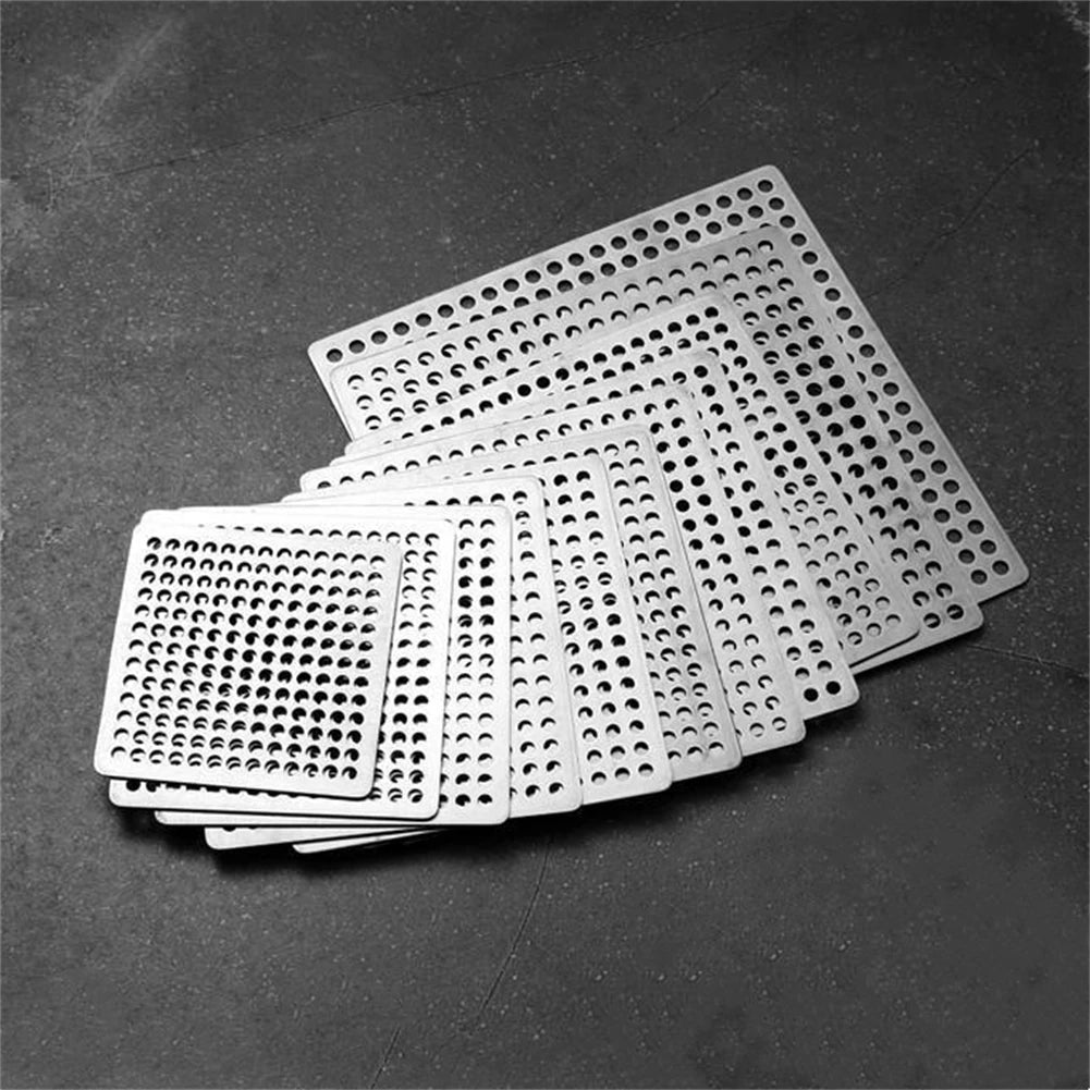 Square Drain Cover Stainless Steel Bathroom Shower Sink Strainer Drain Hair Filter Cover Bathroom Kitchen Sink Drain Protector Qme