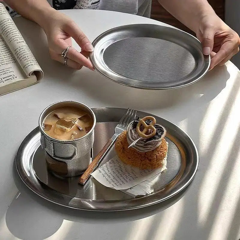 Stainless Steel Oval Fish Plates Household Food Dinner Steamed Qme