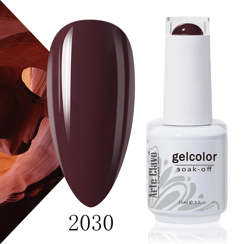 Arte Clavo Solid Gel Nail Polish Rainbow Summer Varnish Soak Off