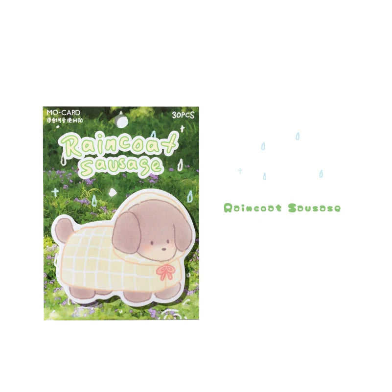 Kawaii Cartoon Rabbit Bear Sticky Notes Memo Pad 30/180 pcs Cute Message N Times Sticky Office Stationery Supply Journal Planner Qme C