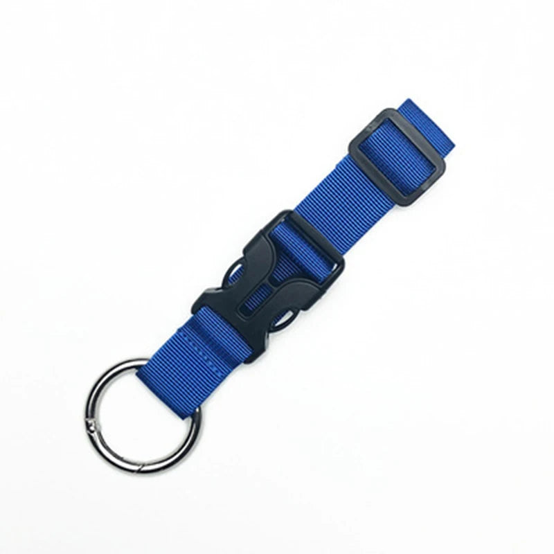 1PCS Backbin Belt Buckle Luggage Band Multifunctional Backpack Nylon Hanging Buckle Portable Suitcase Hook Hanging Buckle Qme Dark Blue