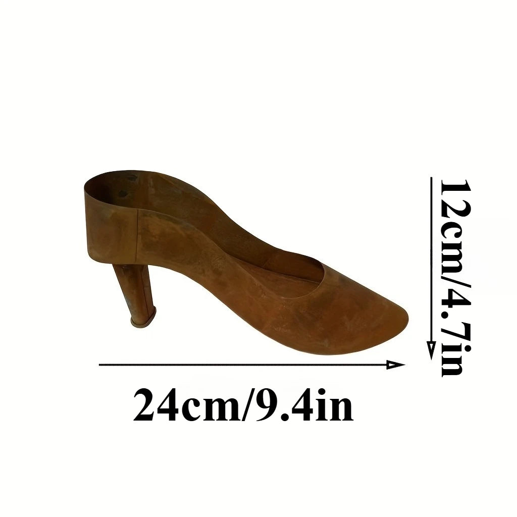 Rusty High Heel Flower Pot Retro Shoe Planter Decorative for Indoor Outdoor Garden Succulent Office Plants Home Decor Qme Flower Pot