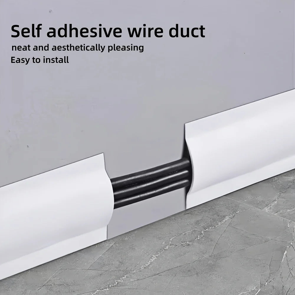 Cable Management Self-Adhesive PVC Insulated Cable Protector Wear Resistant Cable Cover Flexible Wire Arrangement For Office Qme