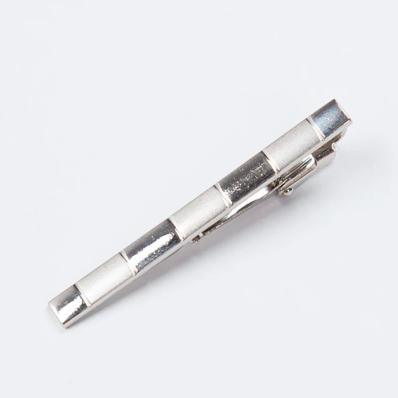 Tie Clips Men Necktie Accessories Fashion Metal Silver Tone Simple Qme A-2