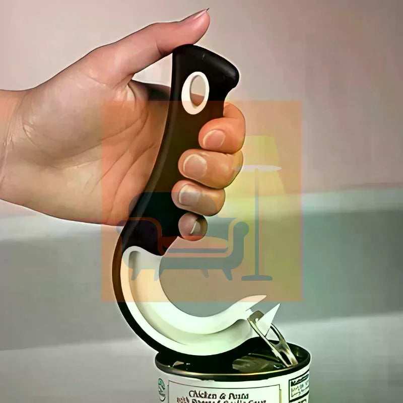 Easy-Grip Hook Can Opener - Durable Plastic, Perfect For Home & Restaurant Use, Ideal Christmas Party Accessory Qme