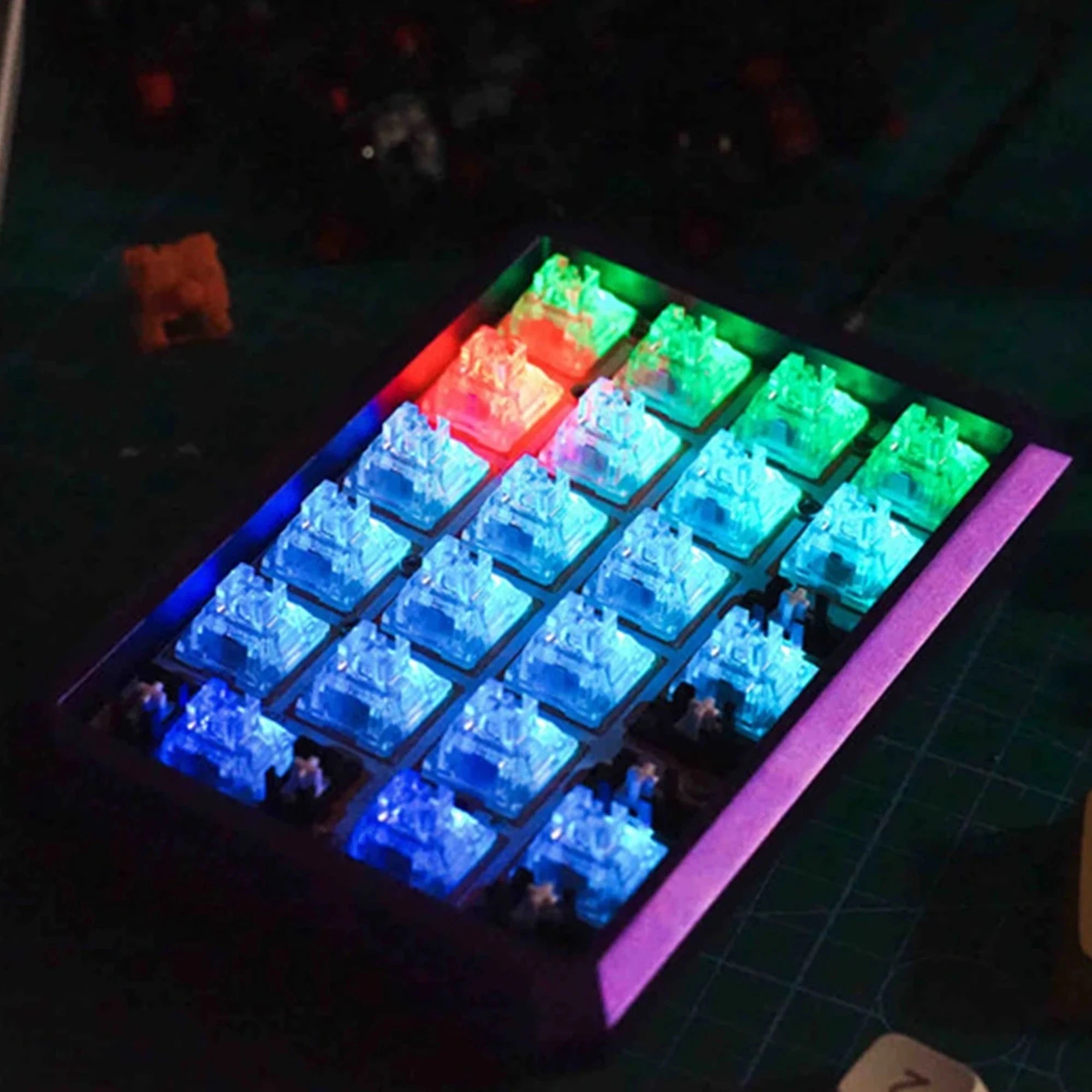 TTC Frozen Switch V2 Mechanical Keyboard Silent Switches 3 Pins Linear 39gf RGB Transparent Custom Gaming Keyboard for Gamer Qme