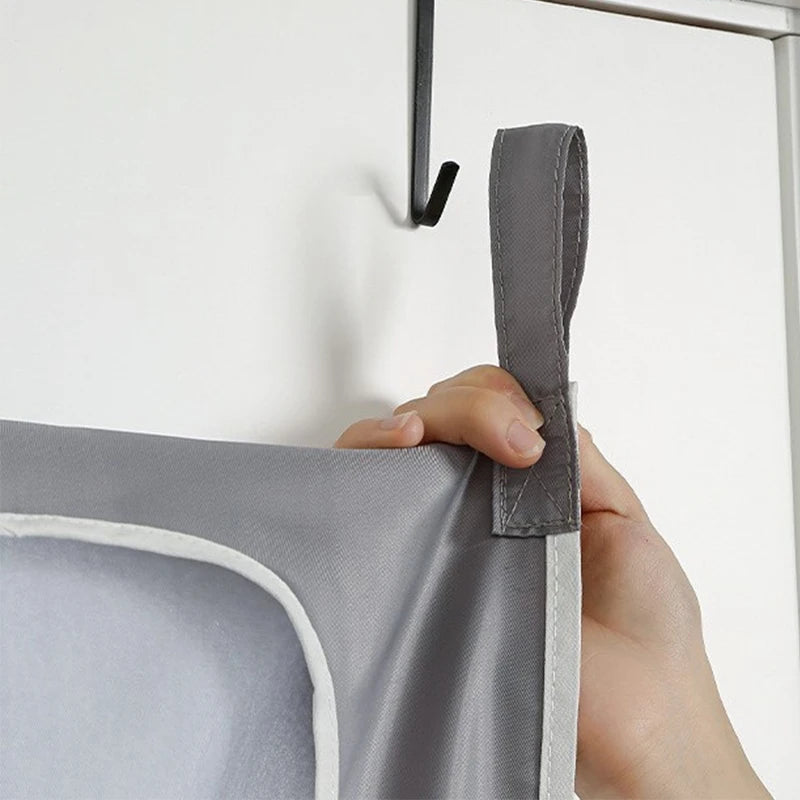 Household Sundries Storage Bag Door Hanging Laundry Basket Wall Qme