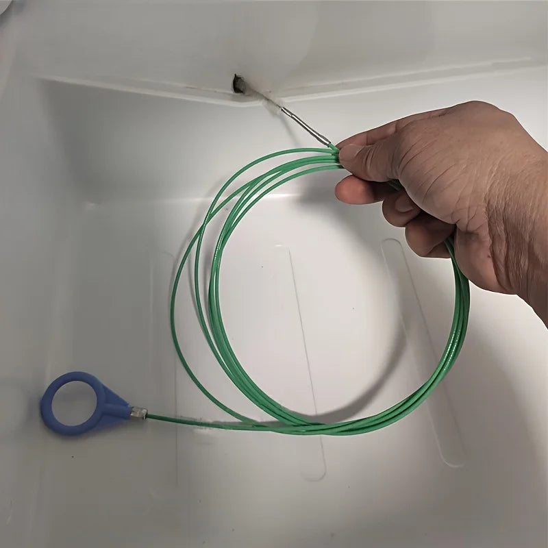 Automobile drainage brush, flexible automobile drainage cleaner, electric-free window and door drainage unclogging device, Qme