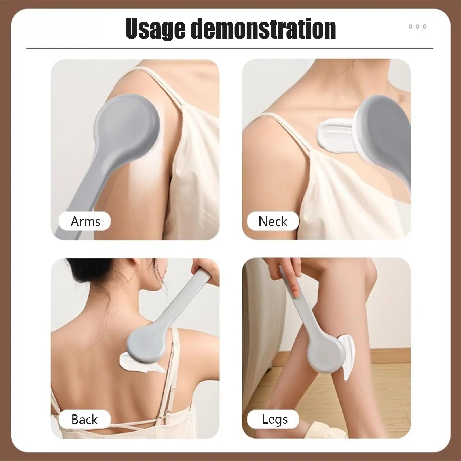 Cream Applicator for Back Long Handle Moisturizer Cream Applicator Washable Medicine Apply Equipment for Teens Kid Men Women Qme