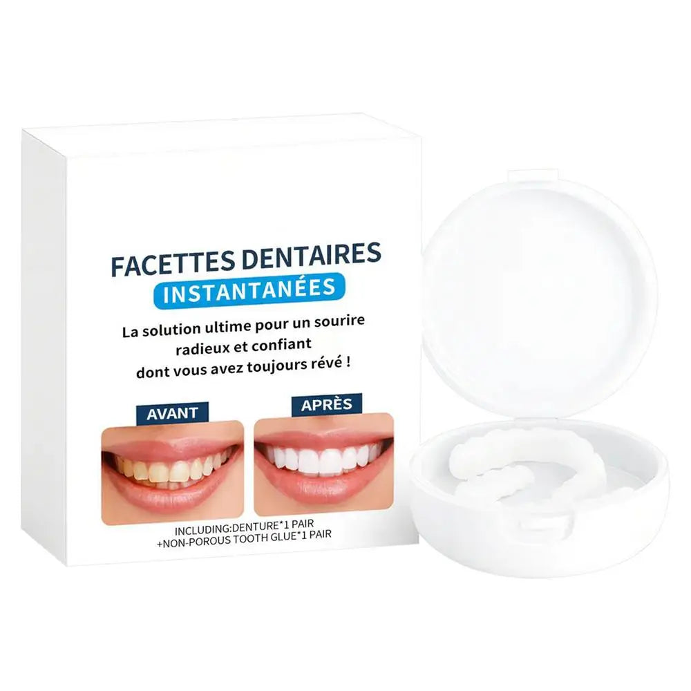 Fake Teeth Denture Decoration Silicone Tooth Repairing Upper Lower Qme set China Mainland