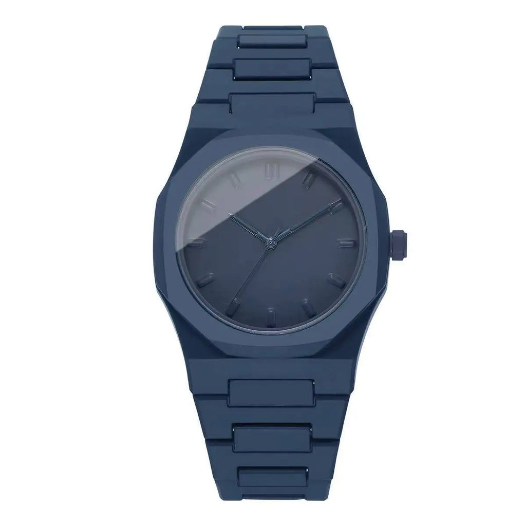 2026 Fashion Versatile Watch Men's Watch Plastic Men's Quartz Watch Qme Blue Without Box