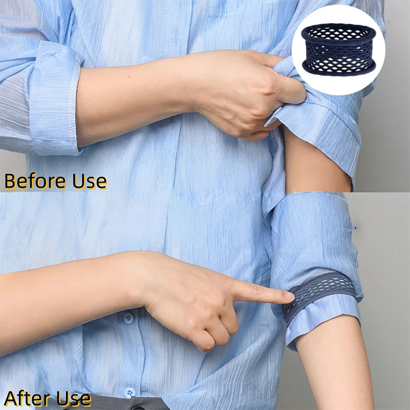 Sleeve fastener to prevent slipping, tight sleeves with cuffs, high elasticity without damaging the garment, comfortable and han Qme