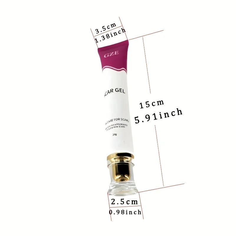 GZE Scar Care Gel Acne stretch mark Cream With Allantoin, Vitamin E, and Silicone - Non-Greasy and Fast Absorbing Qme GZE027