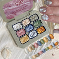 9 Colors Pearlescent Solid Nail Polish DIY Art Charm Can Be Used Qme 01