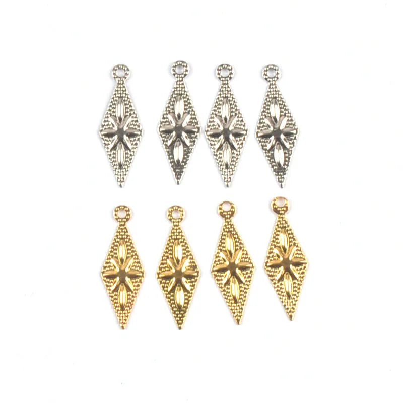 10Pcs Rhombus Filigree Wraps Connectors For DIY Jewelry Accessories Findings Home Decor Making Scrapbook Metal Crafts yk0911 Qme