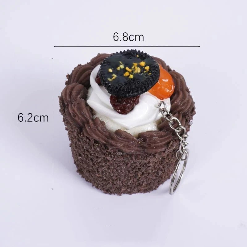 Artificial Coconut Cream Mousse Dessert PU Simulation Cake Fake Food Model Refrigerator Sticker Home Kitchen Decoration Prop Qme A4 6.8x5.8cm