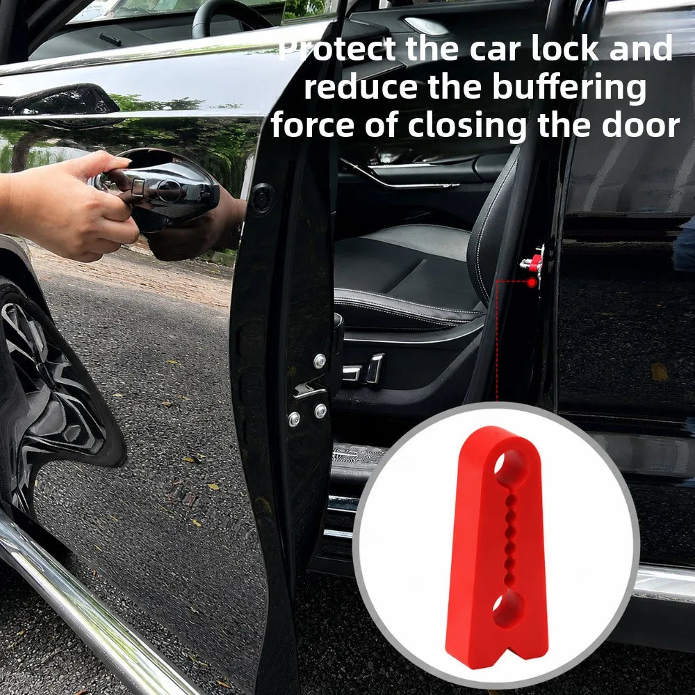 4/8Pcs Silicone Auto Door Buffer Pad Shock Absorbing Soundproof Gasket Reduce Lock Wear and Abnormal Car Noise Qme