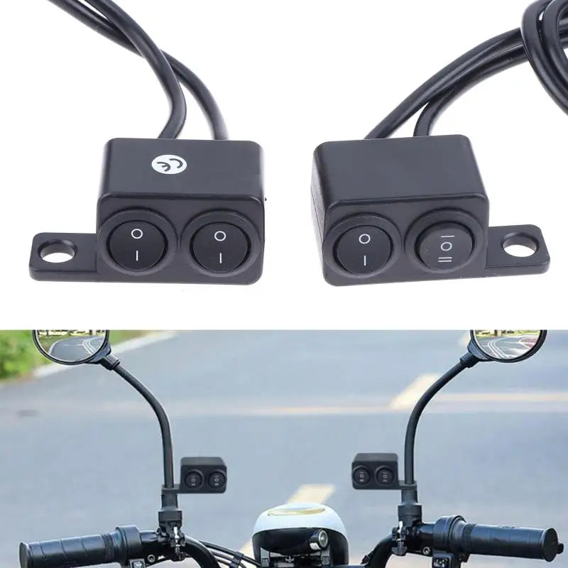 Push Light Off Button Waterproof Switch Motorcycle Switches Connector Qme