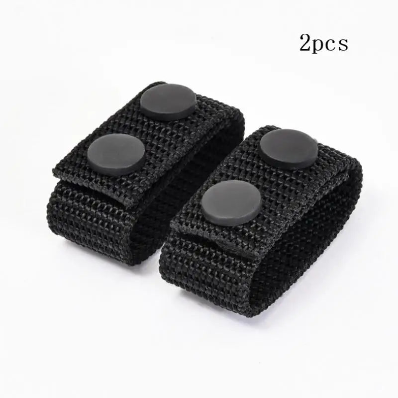 Multi Functional Tactical Belt Double Nylon Buckle Portable Belts Qme 2pcs Black
