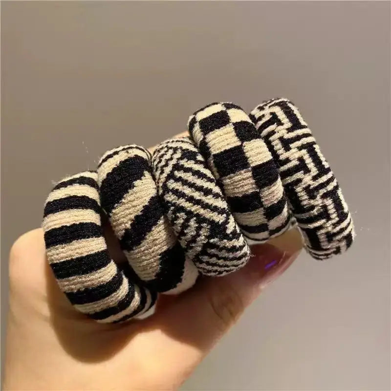 Elastic Hair Ropes Ethnic Pattern Hairband Women Ponytail Holder Qme A5