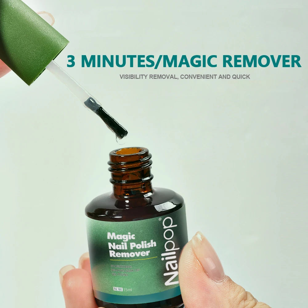 NAILPOP Magic Gel Polish Remover Nail Tips Soak Off UV LED Cleaner Qme