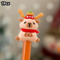 1 Christmas Capybara Gel Pen Cute Cartoon Stationery Smooth Writing Qme A3