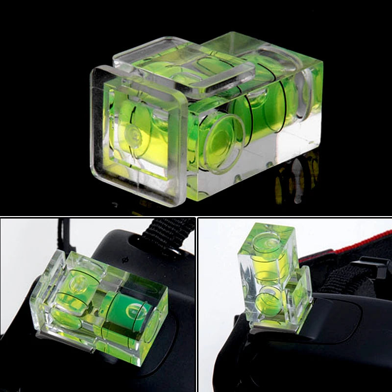 Universal 3-Axis Hot Shoe Fixed Bubble Spirit Level 3D Spirit Level For Canon/Nikon/Pentax DSLR Camera Accessories Qme