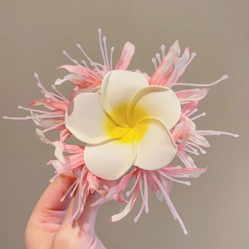 2026 Headwear Hawaiian Flower Hair Clips Side Bangs Clip Romantic BB Hair Clips Hair Accessories Suitable Vacation Beach Parties Qme Style 1