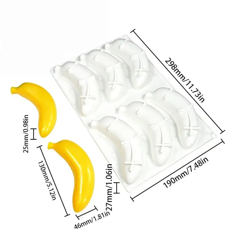 Grape Skewers Bananas Shape Silicone Molds Chocolate Mousse Cake Mold Qme A3