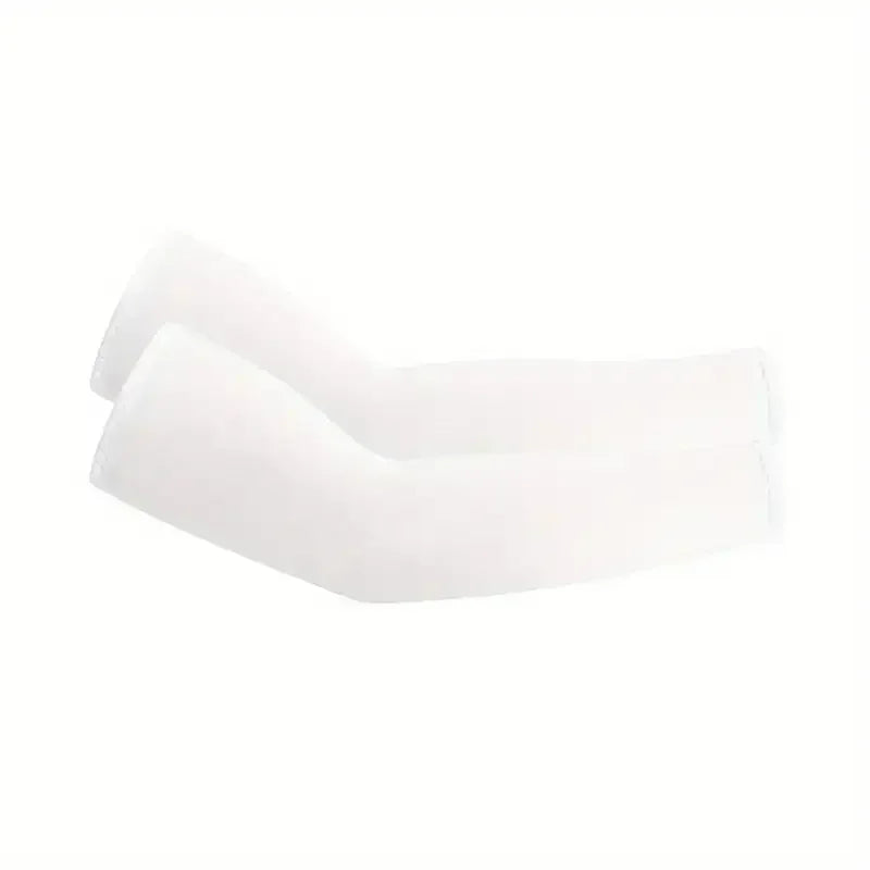1 Pair Cooling Arm Covers for Men and Women Summer Sun Protection Sunshade Ice Silk Sleeves for Cycling Outdoor Sports Golf Qme White