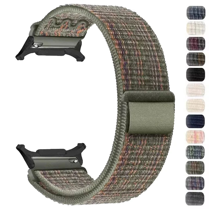 Nylon Solo Loop Strap for Samsung Galaxy Watch 7 Ultra 47mm Braided Band Bracelet for Galaxy 7 Ultra Quick Connector Watchband Qme