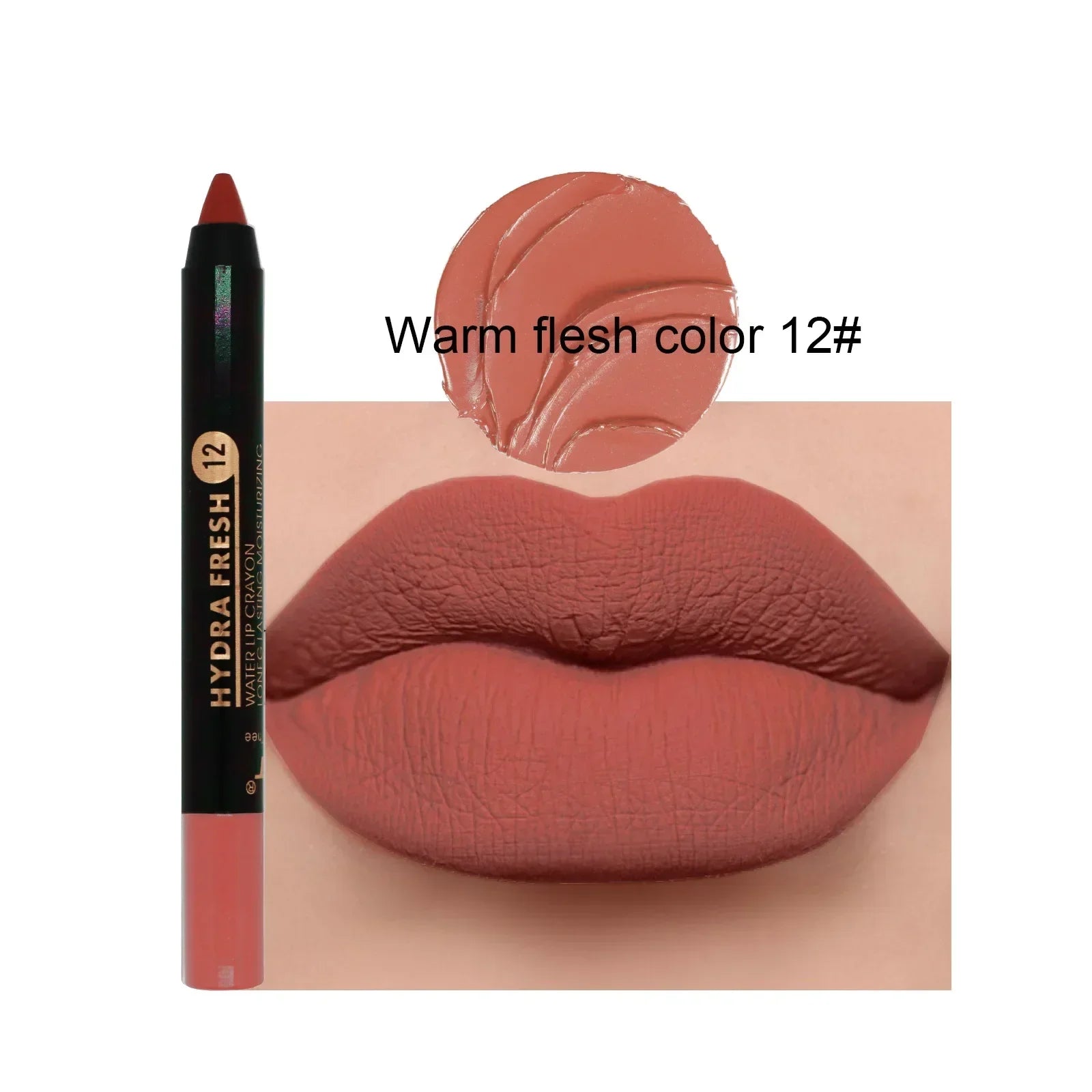 Matte Velvet Lipstick Pencil Waterproof Long Lasting Sexy Red Lip Sticks Non-Stick Cup Makeup Lip Tint Pencil Cosmetics 15Colors Qme 12