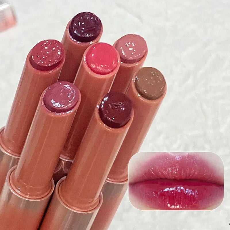 Strawberry Jelly Lipsticks Moisturizing Water Gloss Lip Stick Tint Mirror Clear Lip Gloss Non-Sticky Lips Makeup Korean Cosmetic Qme