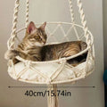1PC Winter Hand-Woven Kitten Hammock Hanging Cat Bed Bohemian Belt Hanging Kit Upholstery Cat Litter Qme M