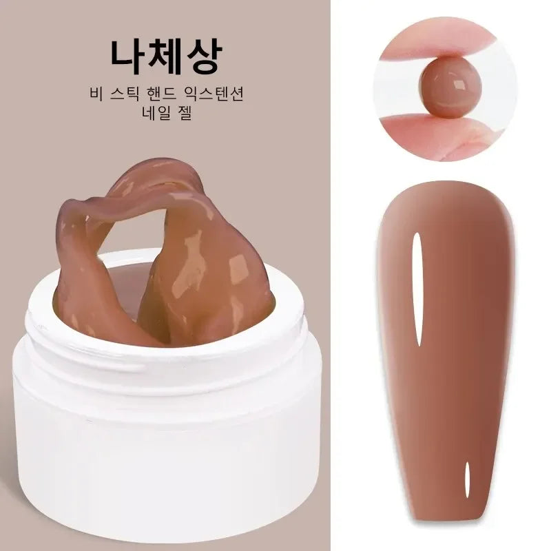 Solid Nail Extension Gel Non Stick Hand Phototherapy UV Quick Qme Brown