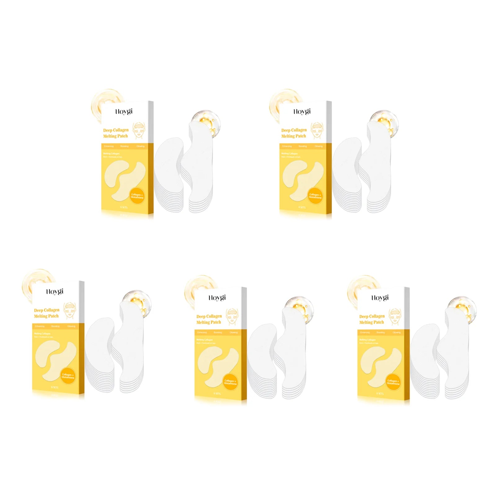 Collagen Protein Water Soluble Patches for Forehead Eye Area Absorbable Elasticity Firming Moisturizing Essence Patch Face Care Qme 30Pcs