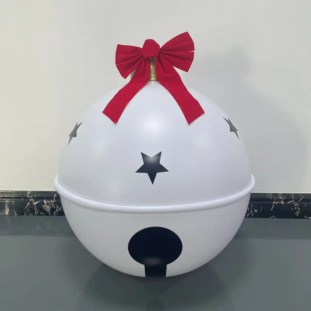 Large Christmas Ball Ornament Inflatable Bell Extra-Large Christmas Tree Decoration Outdoor Balloon Festive Holiday Decor Qme WHITE 60cm