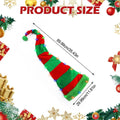 1pc Light Up Santa Hat Santa Hat Christmas Hat Striped Holiday Hat New Year Hat Photo Props Christmas supplies For Kids & Adults Qme Green as picture shows