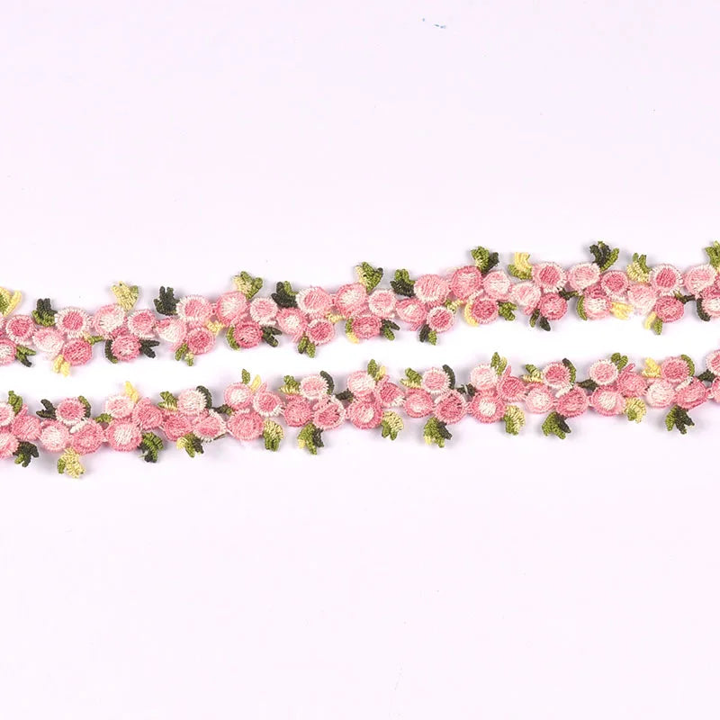 1 Yard 21mm Colorful Flower Lace Trim, Cute Rose Floral Embroidery Lace Ribbon for DIY Sewing Crafts Clothes Headbands cp3851 Qme VIOLET/紫罗兰 1yard