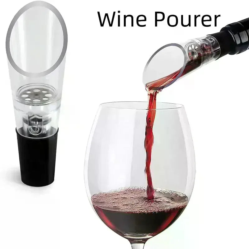 1/2/5/10/12pcsWine Aerator Pourer Decanter Liquor Bottles Stopper Spout Premium Crystal Wine Pourers Bar Assessor Wine Lovers Qme