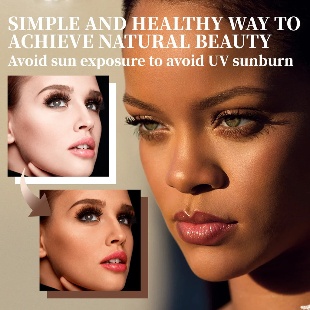 Fake Tan Peptide Serums Liquid Bronze Dark Self Tanning Serum Drops Summer Face Body Bronzing Essence Moisturizing Firming Skin Qme