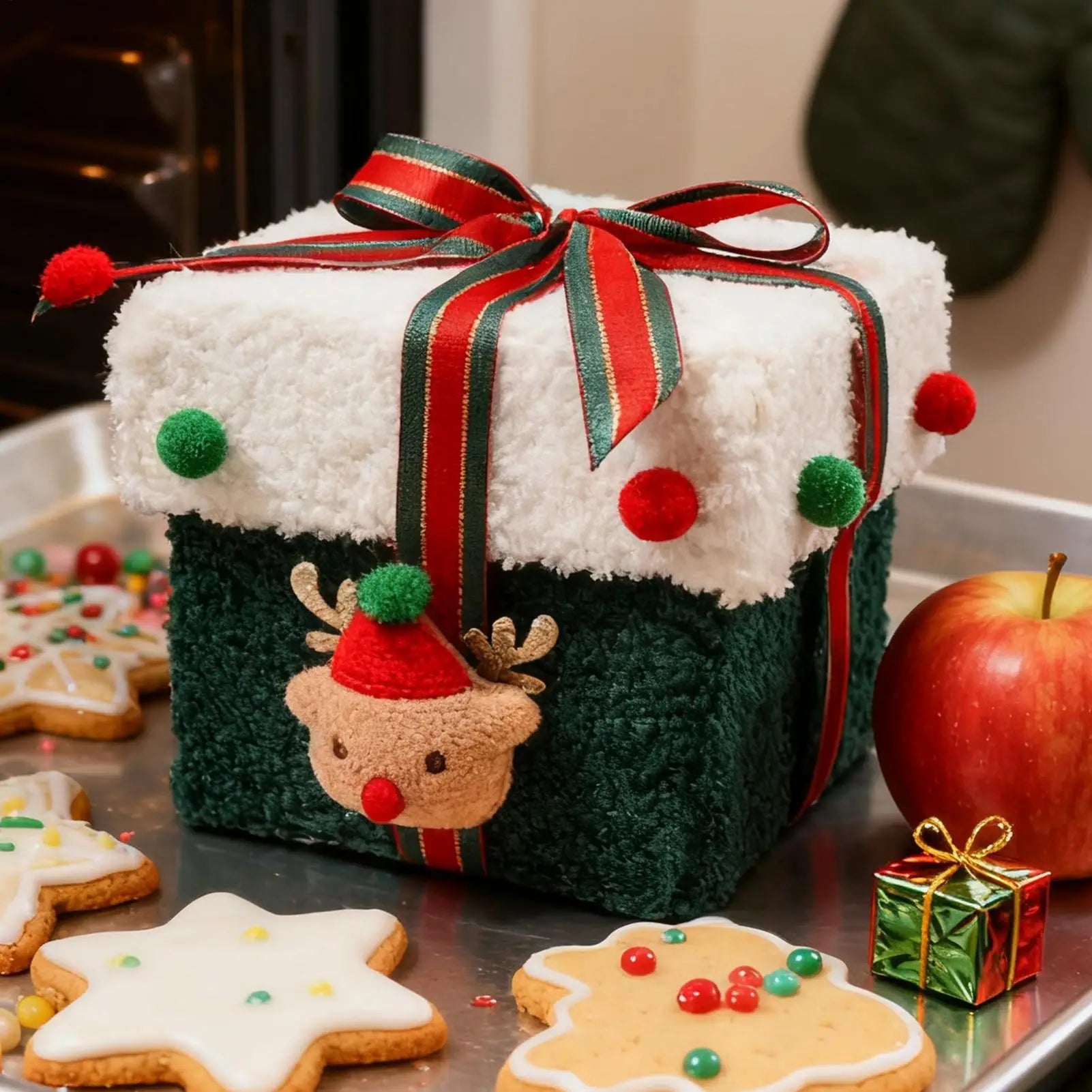 Christmas Goodie Boxes Kids Festive Decoration Snack Container Qme