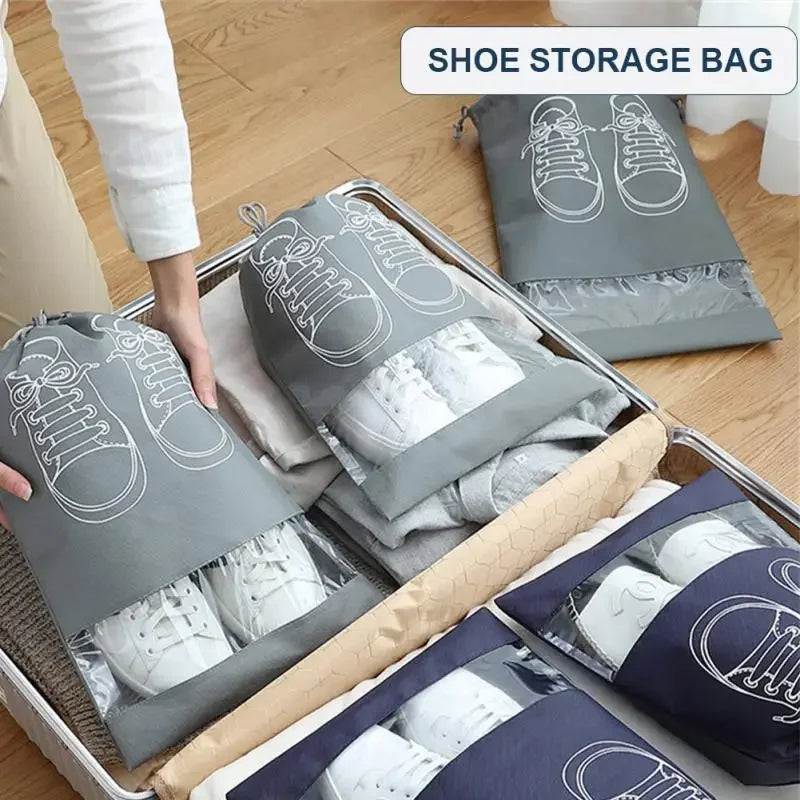 5 Shoes Storage Bag Closet Organizer Non Woven Travel Portable Qme