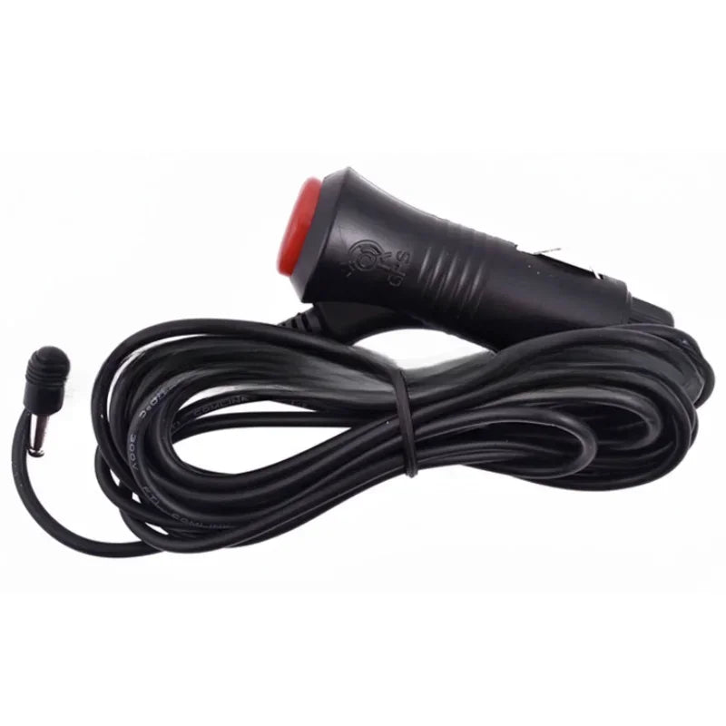 Universal DC3.5MM Charger Adapter with Switch For Auto Car DVR Camera GPS Navigation Input 12V Ouput 5V Cable Length 3.5m Qme