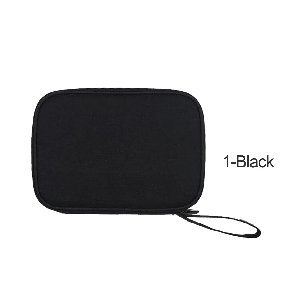 bag Multifunction Travel Carrying for Watch Strap Storage Bag Pouch Portable Case Box for Data cable 300D waterproof fabric Qme Black
