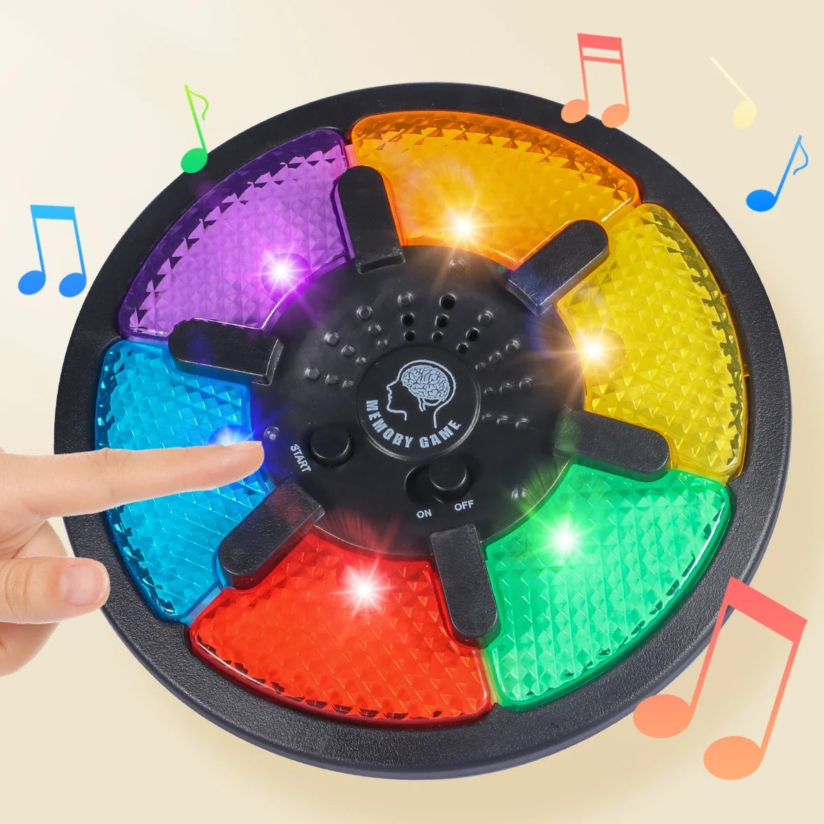 Memory Game Machine Handheld Electronic Memory Game with Light and Sound Puzzle Creative Interactive Game Toy Memory Training Qme