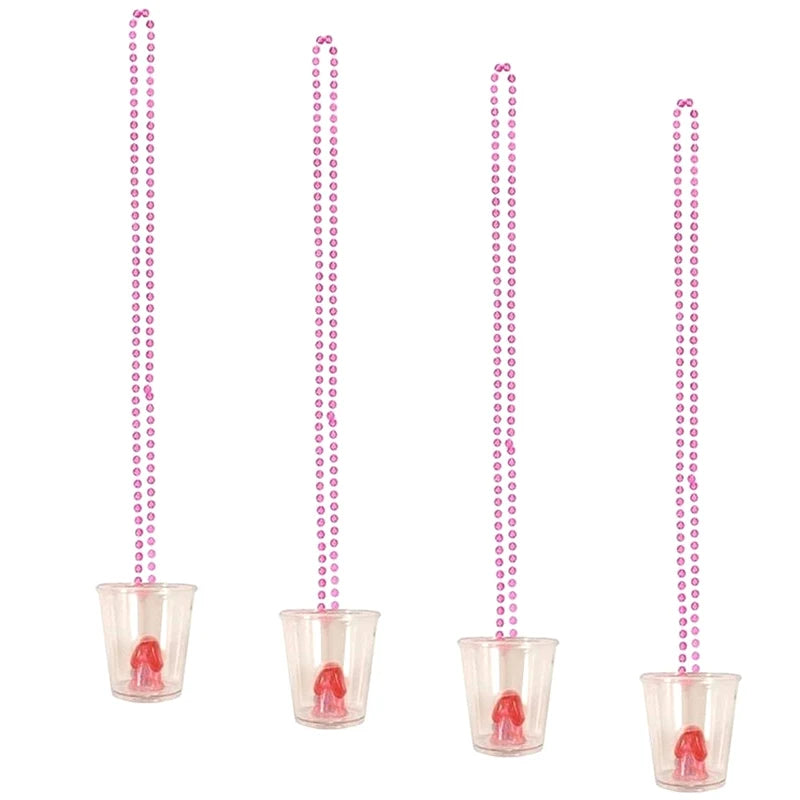 ^Bride To Be Cup Plastic Shot Glasses Necklace Bachelorette Party Supplies Wedding Bridal Shower Hen Night Decorations Qme