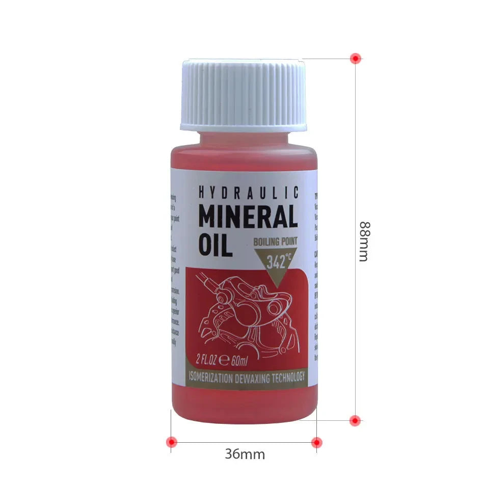 High Performance Bike Brake Mineral Oil - 60ml/2oz - Ideal for Shimano and Tektro Hydraulic Brake Systems Qme C