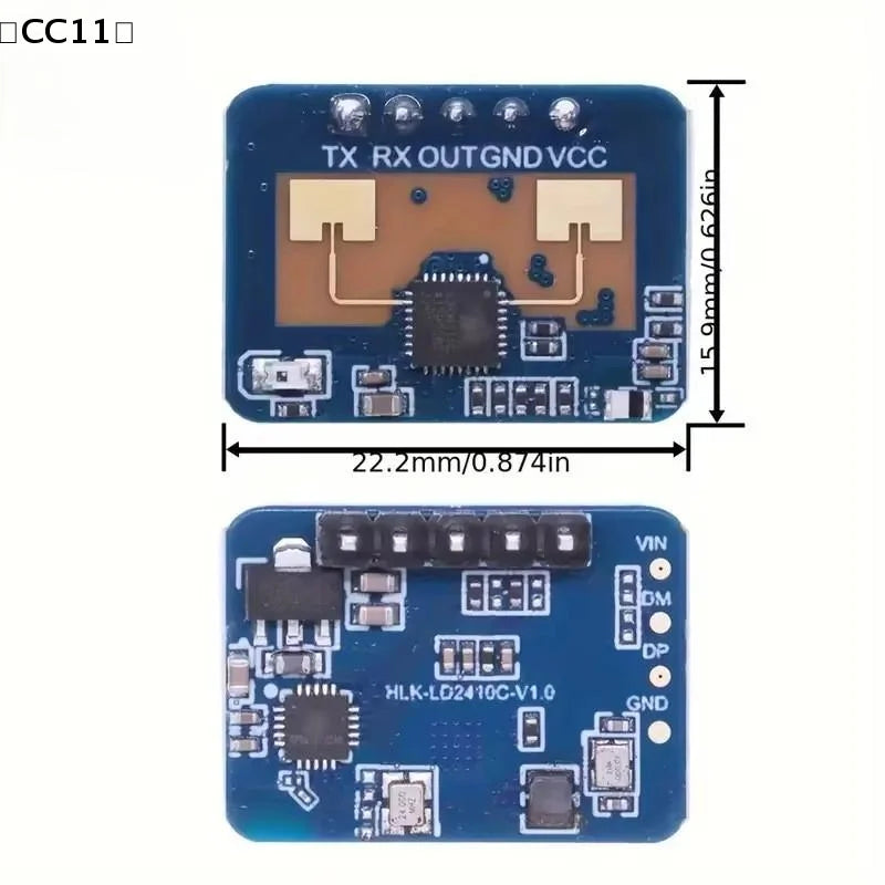 LD2410C 24GHz Sensor Module Human Presence Radar FMCW LD2410 Qme