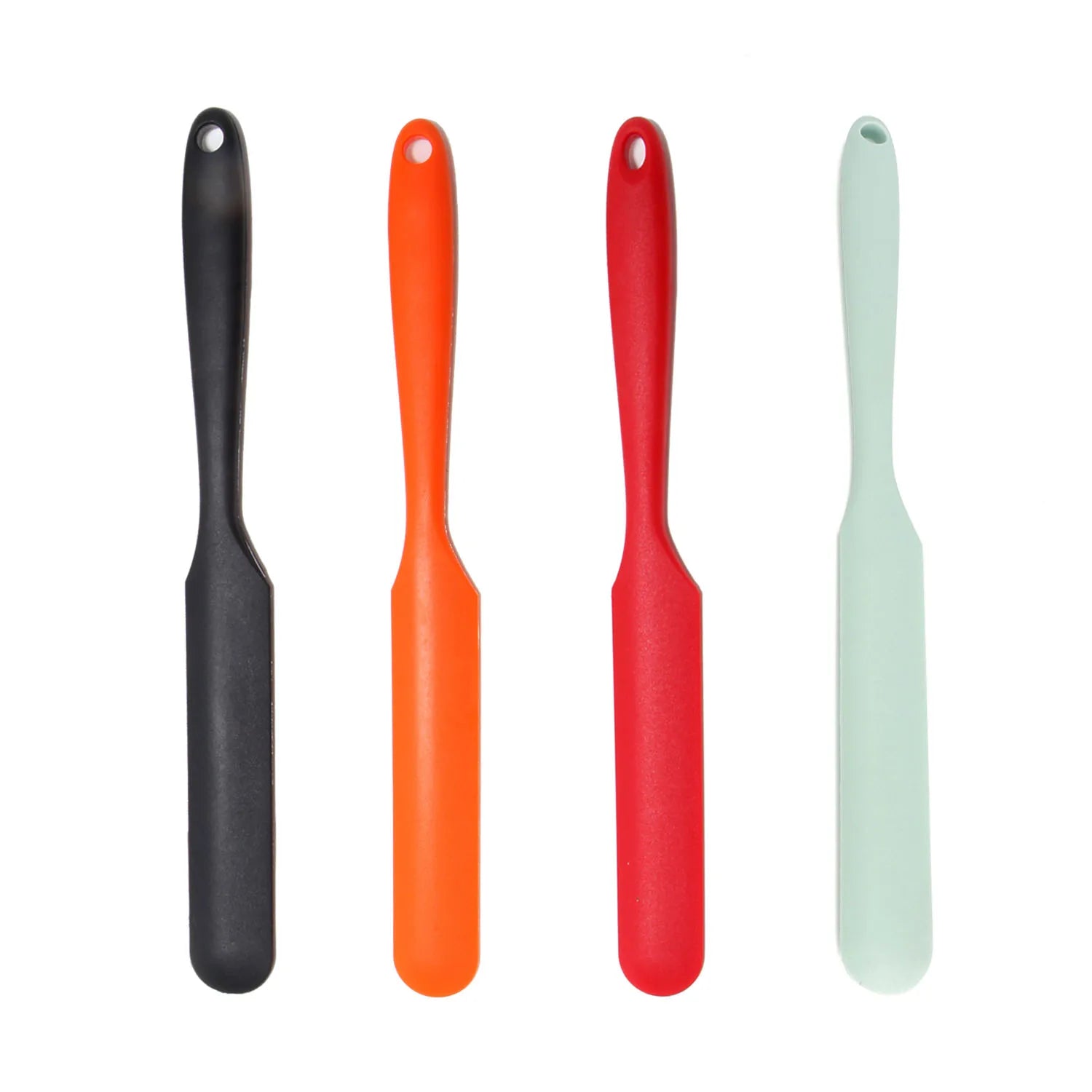 Non-Stick Silicone Cream Spatula Mini Jar Scraper Spoon Heat-Resistant Spatulas Flexible Kitchen Utensils For Baking Cooking Qme